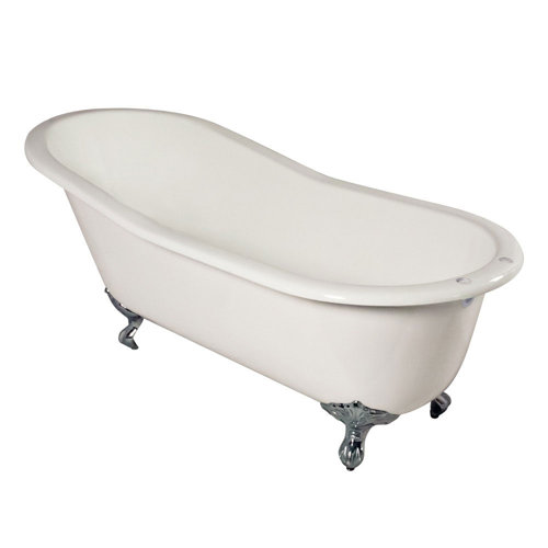 Chevington Mila 58.4'' x 30'' Freestanding Soaking Porcelain Bathtub